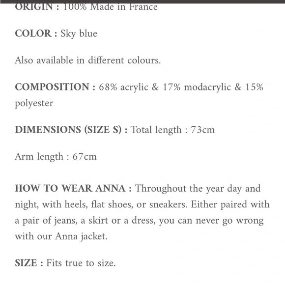 Couture Designer La Seine & Moi Faux Mink Fur Coat Jacket Blue XS S $405 - Picture 8 of 15